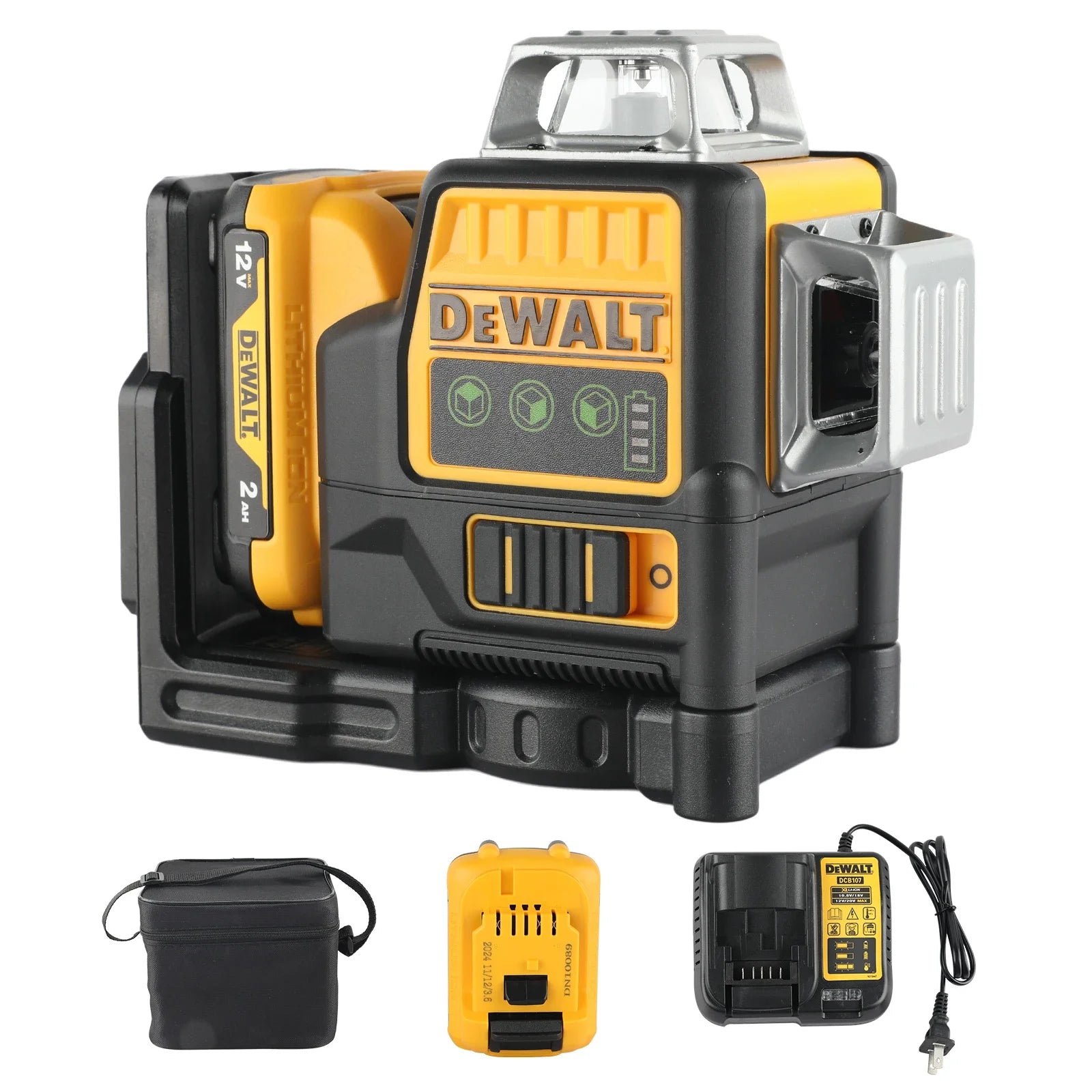 2025 New Dewalt DWO89LG 3 Sides *360 Degree Vertical 12VLithium Battery Laser Level