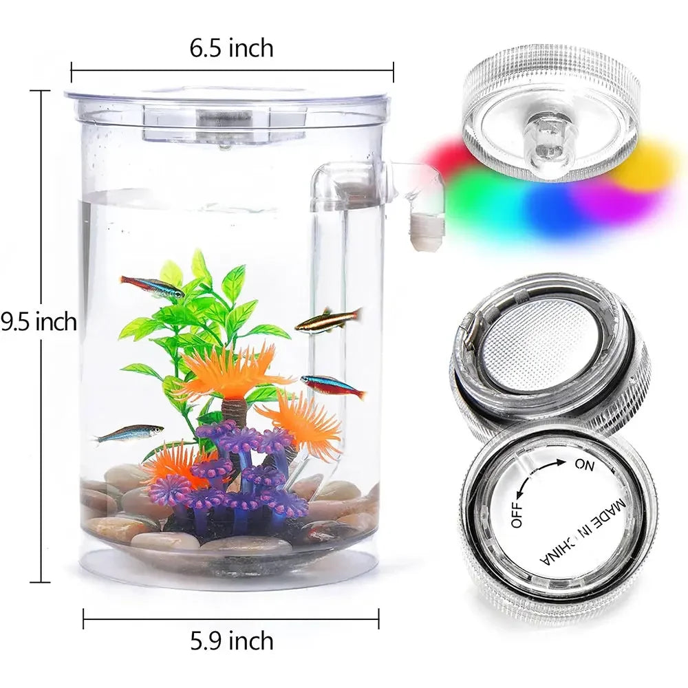 Desktop Fish Tank Self-Cleaning Goldfish Aquarium