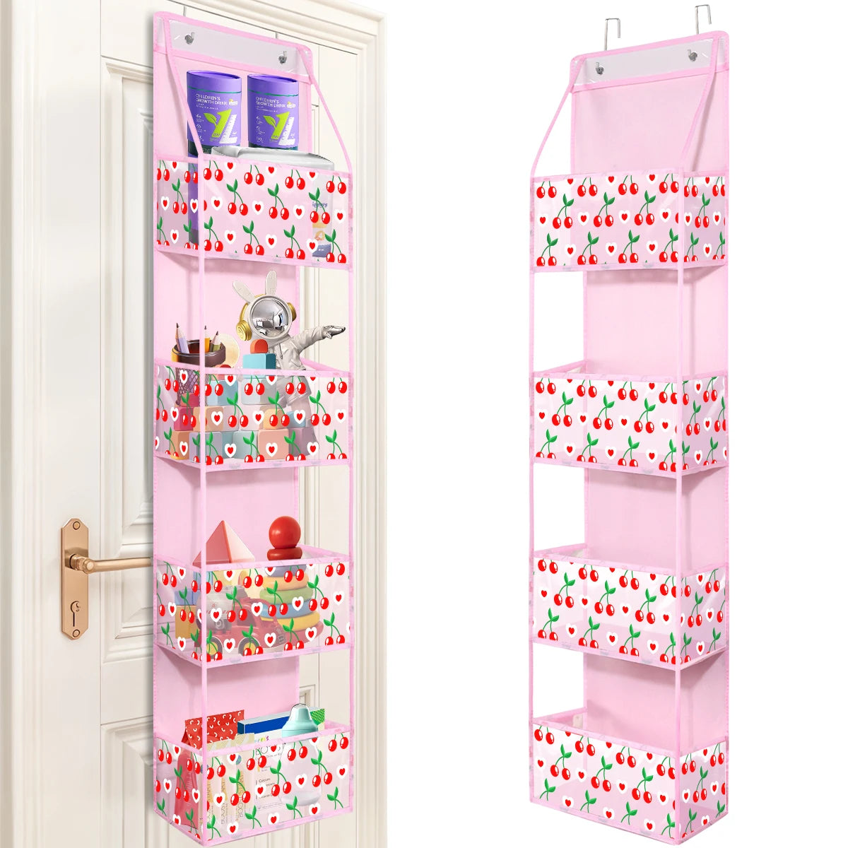 ! PCS 4/6 Layer Over the Door Hanging Organizer, Use for Cosmetics, Storage, Nursery, Bathroom
