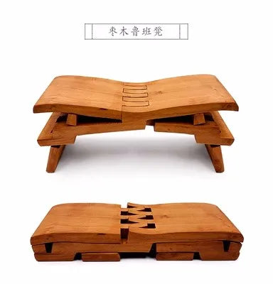 Luban-Solid Wood Folding Stool, Whole Wood, Board-Free, Multi-Functional, Small