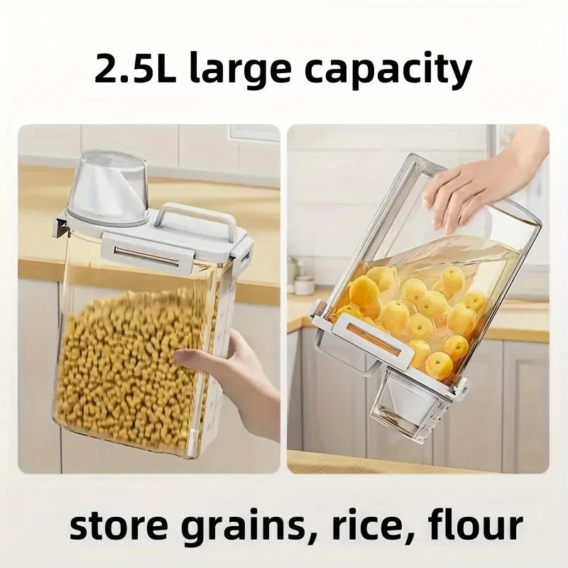 !PC Sealed Storage Container 2.5L Portable storage Box with Lid, to Store Grains
