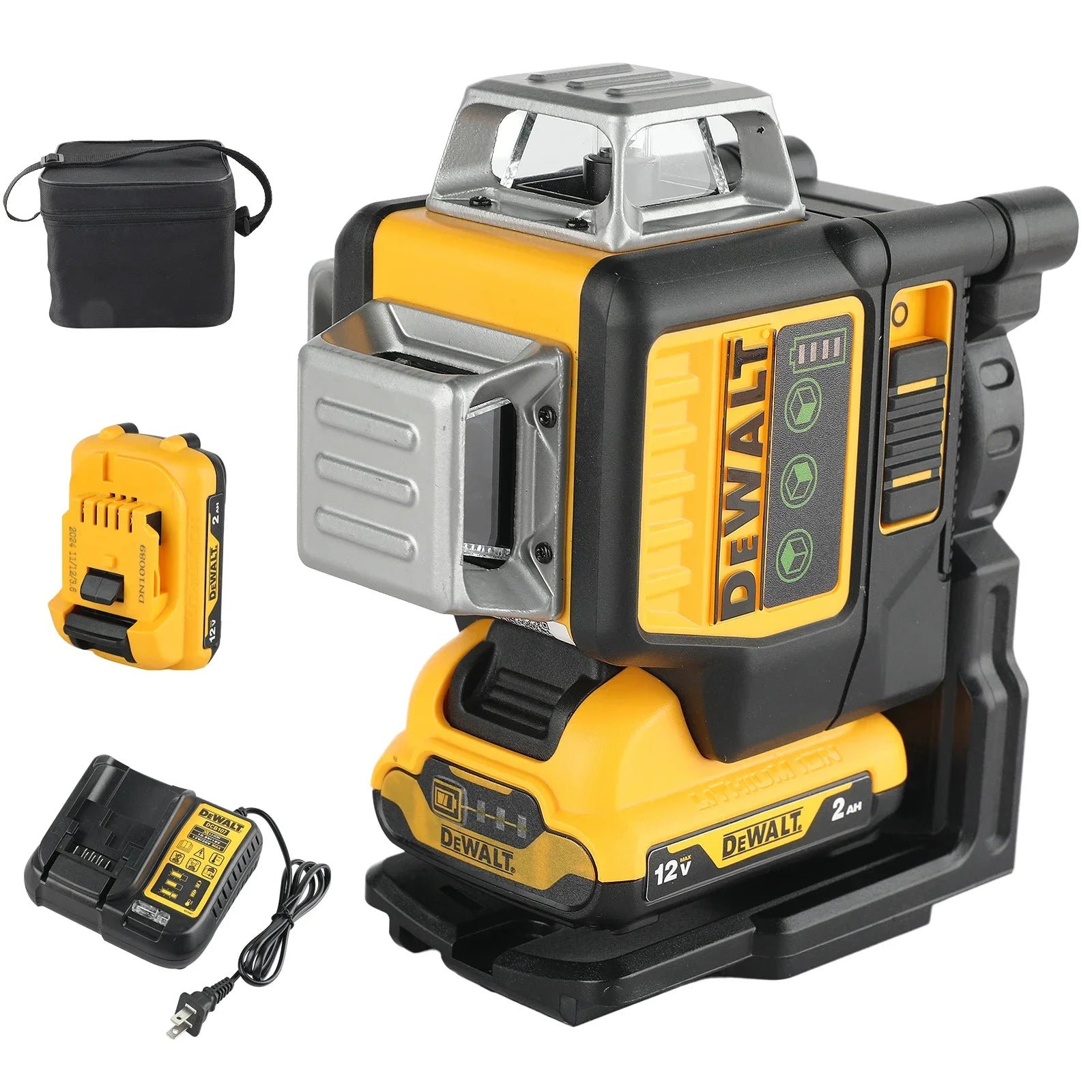 2025 New Dewalt DWO89LG 3 Sides *360 Degree Vertical 12VLithium Battery Laser Level