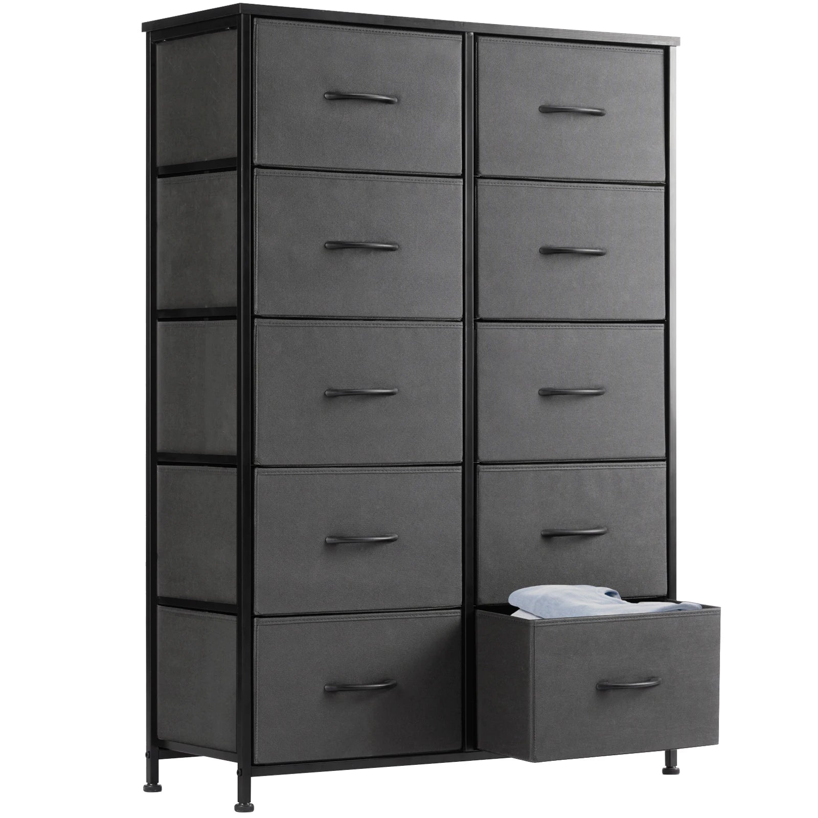 Wardrobe For Bedroom 10 Fabric Drawers, Steel Frame