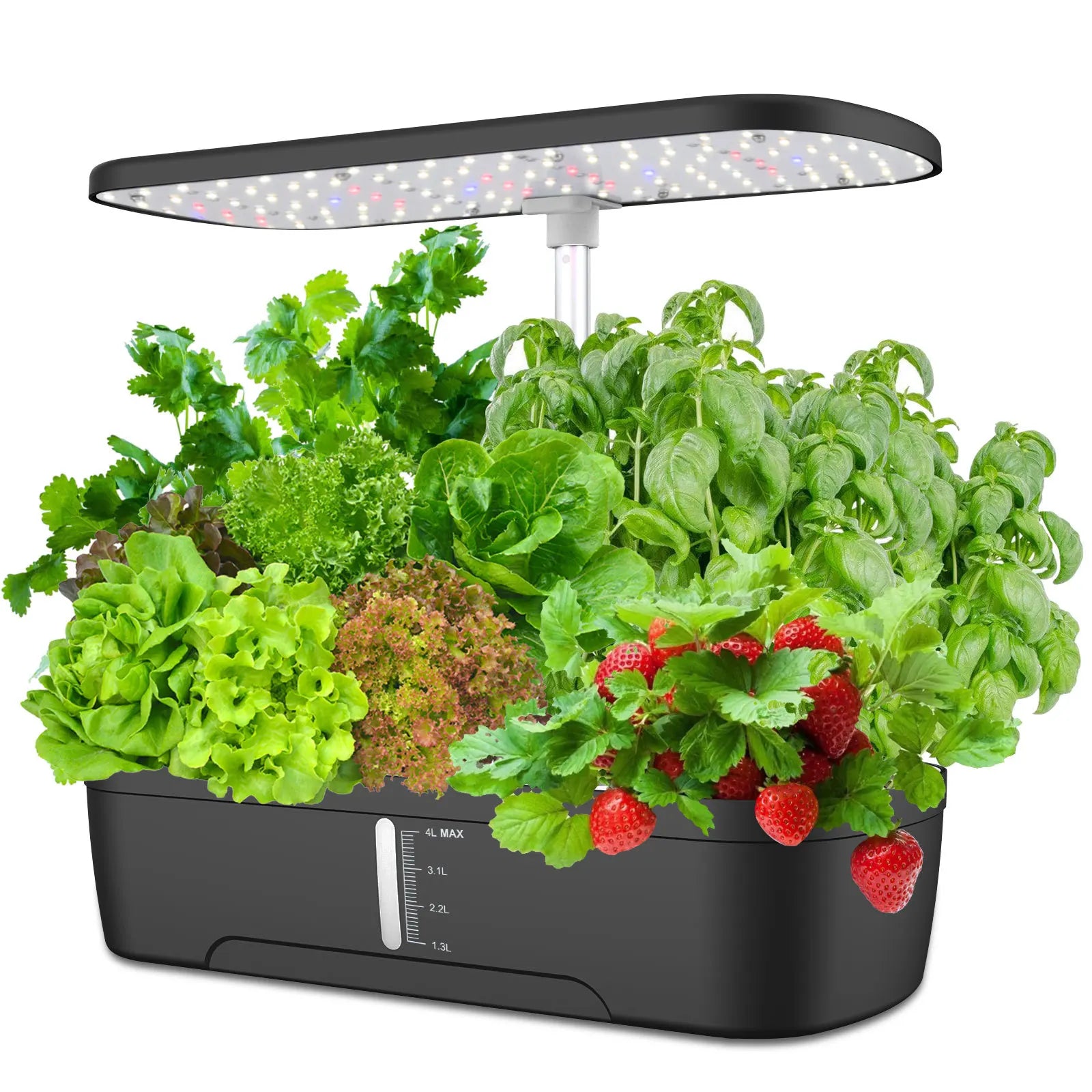 Indoor Hydroponic Grow System, 52 holes Led Grow Light, Automatic Pump 4L tank
