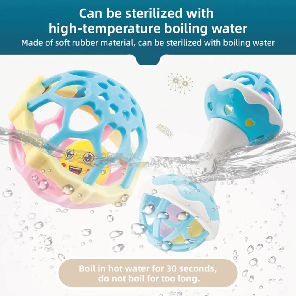 Baby toys,Baby rattle, fine motor and sensory toy, Suitable for infants aged 3, 6, 9, and 12 months