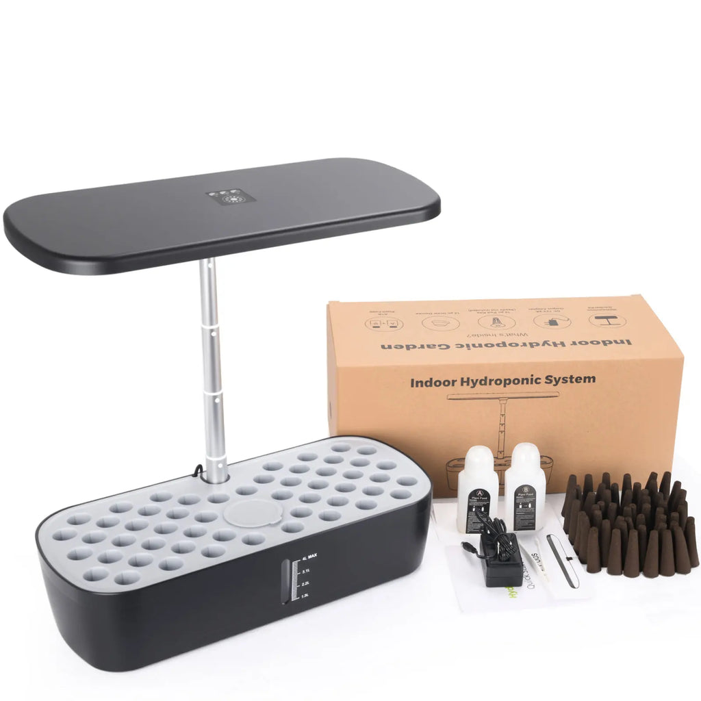 Indoor Hydroponic Grow System, 52 holes Led Grow Light, Automatic Pump 4L tank