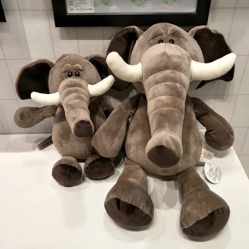 Lifelike Plush Toys Elephant, Monkey, Lion, Giraffe