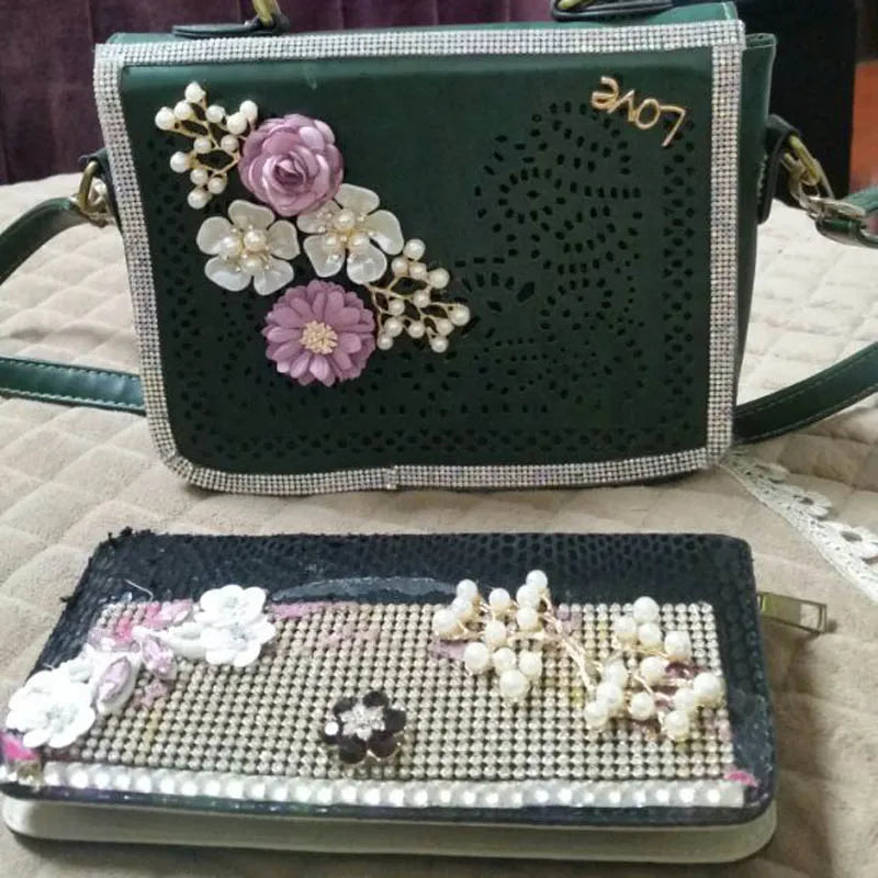 DIY craft supplies 3D flower beaded Patches for clothing hat bags accessories artesanato costura beads flower sewing accessories