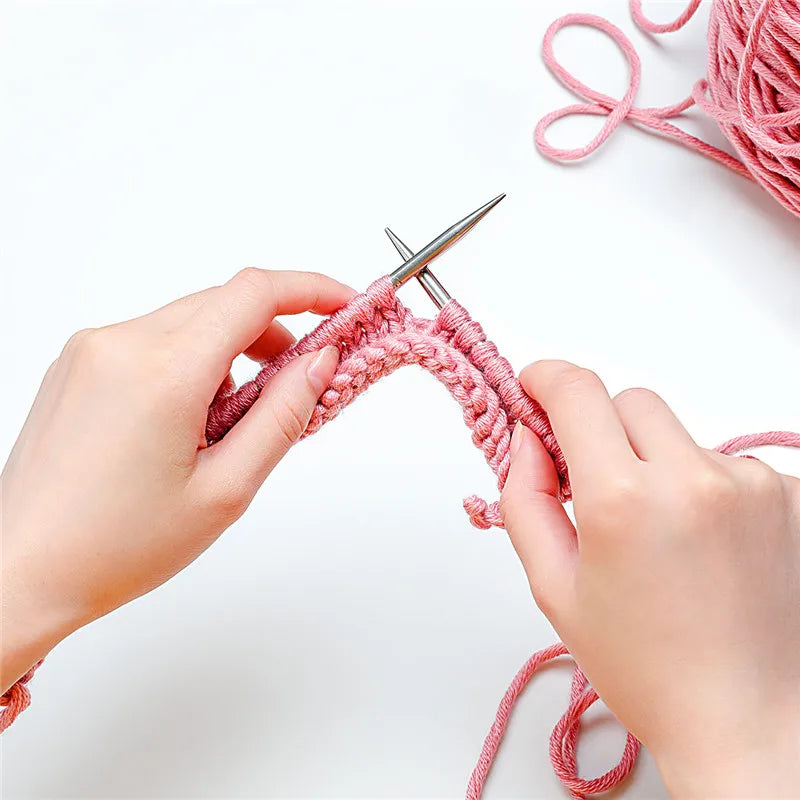 40/100cm Circular Knitting wool yarn Needles Stainless Steel Knitting Needle Tube Crochet Needles accessories Sewing Tools Lana