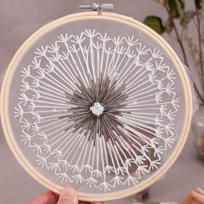 Embroidery Flowers, plants, Pattern, Tools, Beginner Stitch Kit.