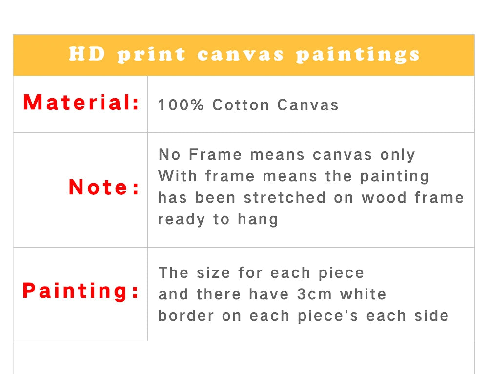 Wall Art Home Decor Framework Canvas Pictures 5 Pieces Paintings HD Prints  Living Room Custom Made Poster PENGDA