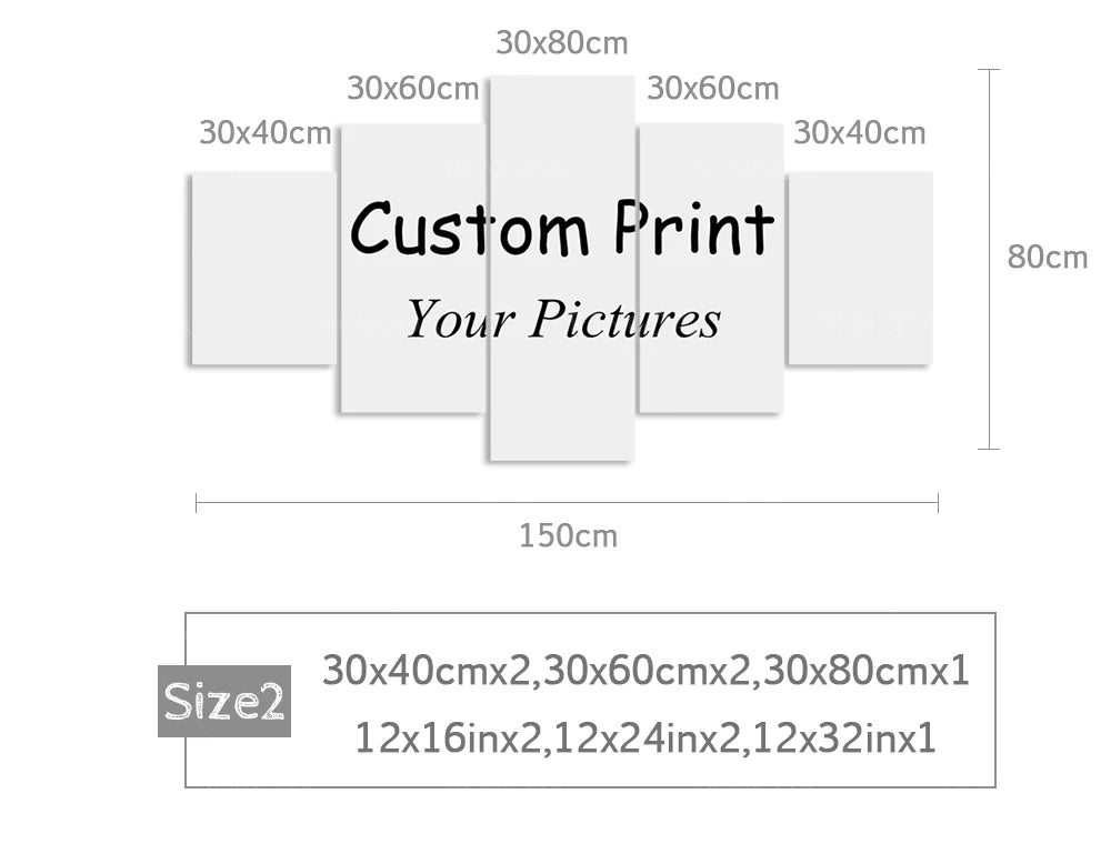 Wall Art Home Decor Framework Canvas Pictures 5 Pieces Paintings HD Prints  Living Room Custom Made Poster PENGDA