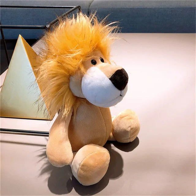 Lifelike Plush Toys Elephant, Monkey, Lion, Giraffe