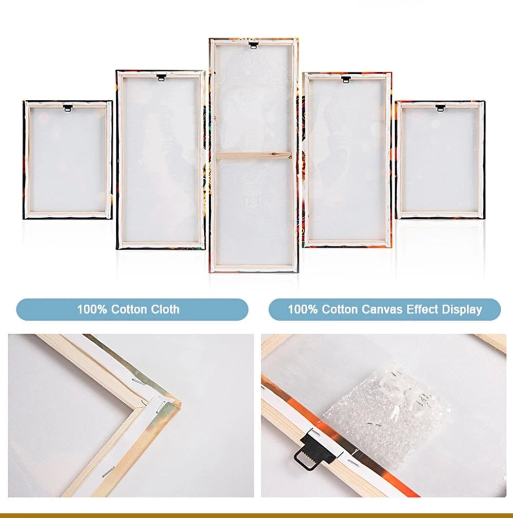 Wall Art Home Decor Framework Canvas Pictures 5 Pieces Paintings HD Prints  Living Room Custom Made Poster PENGDA