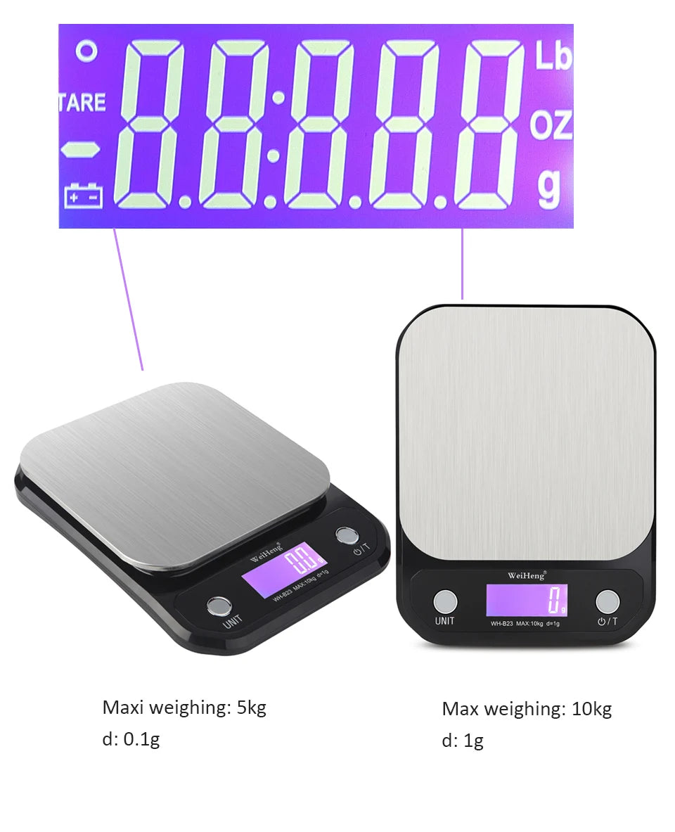 Kitchen Digital Scale with LCD Display Unit g/oz/ lb Household Portable Table Scale For Food Baking Weighing