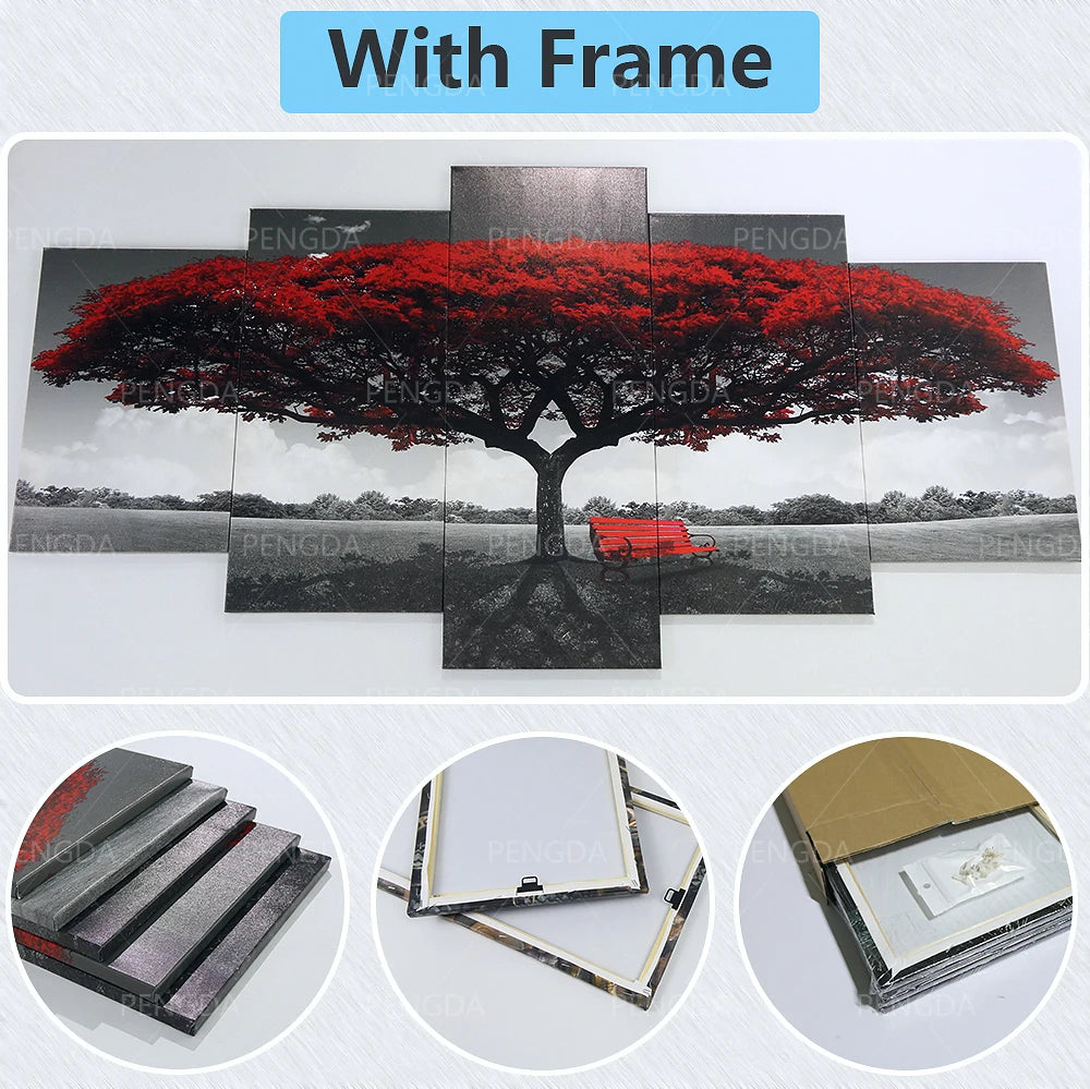 Wall Art Home Decor Framework Canvas Pictures 5 Pieces Paintings HD Prints  Living Room Custom Made Poster PENGDA