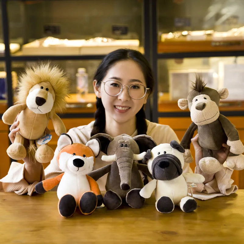 Lifelike Plush Toys Elephant, Monkey, Lion, Giraffe