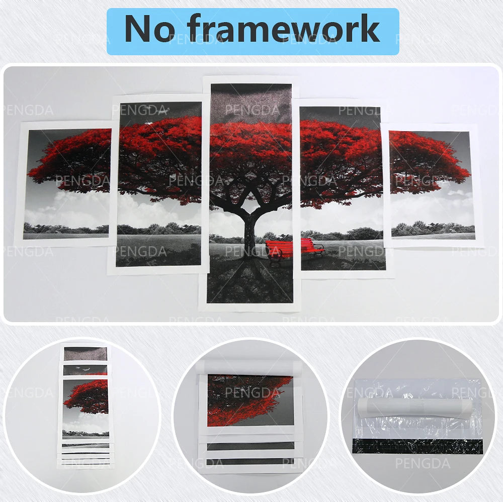Wall Art Home Decor Framework Canvas Pictures 5 Pieces Paintings HD Prints  Living Room Custom Made Poster PENGDA