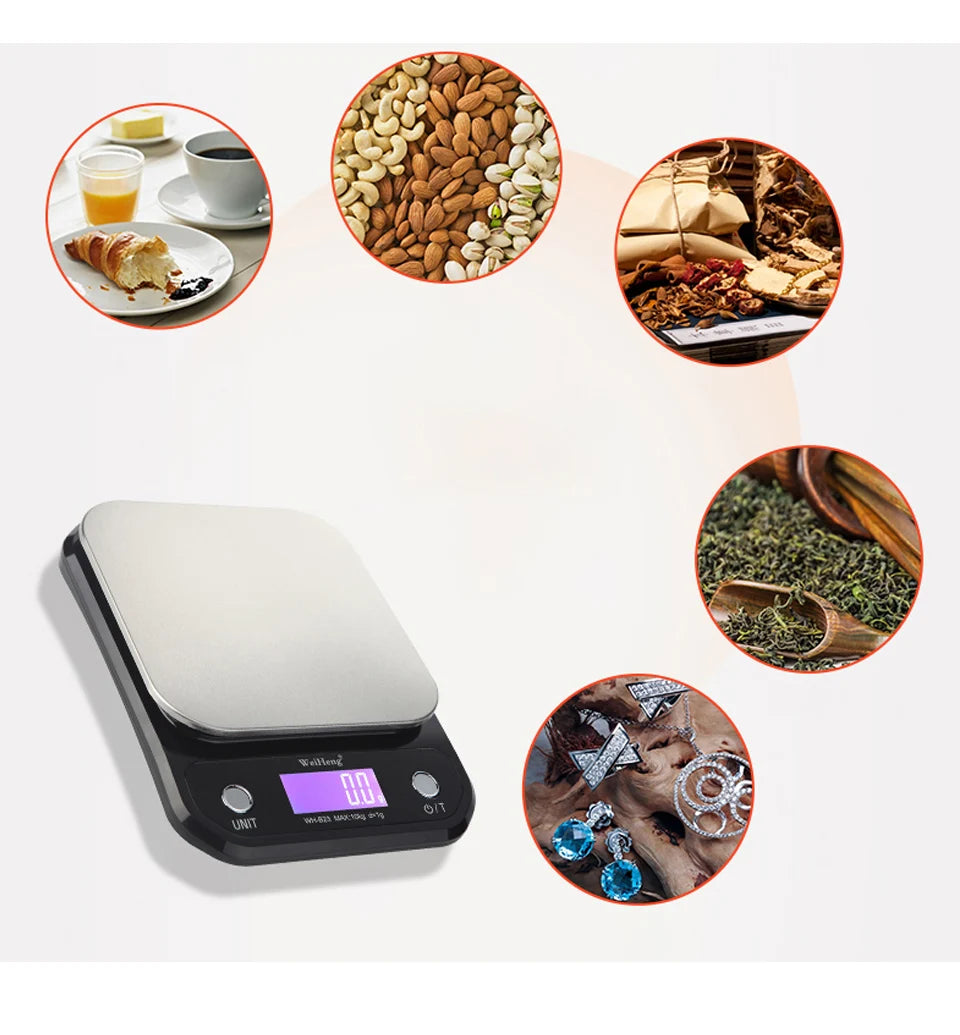 Kitchen Digital Scale with LCD Display Unit g/oz/ lb Household Portable Table Scale For Food Baking Weighing