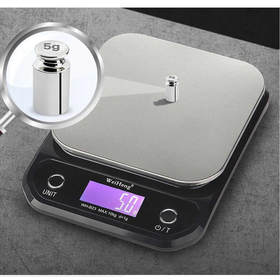 Kitchen Digital Scale with LCD Display Unit g/oz/ lb Household Portable Table Scale For Food Baking Weighing