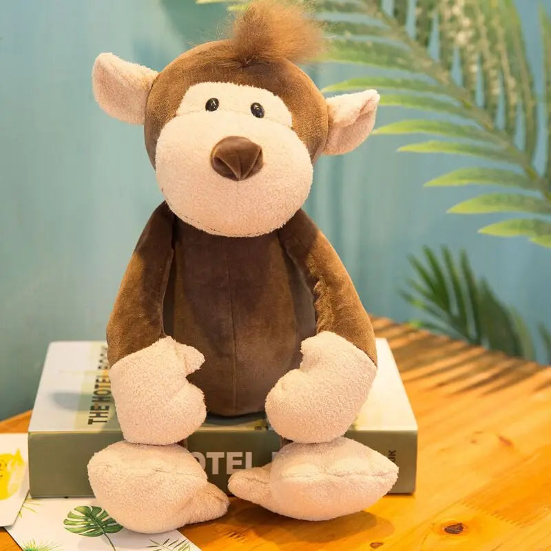 Lifelike Plush Toys Elephant, Monkey, Lion, Giraffe