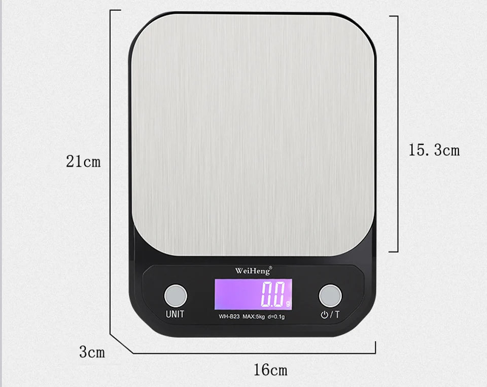 Kitchen Digital Scale with LCD Display Unit g/oz/ lb Household Portable Table Scale For Food Baking Weighing
