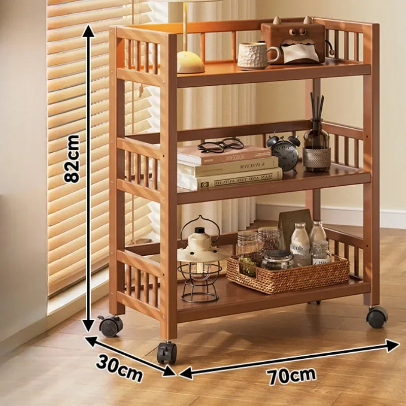 Wheeled Storage cart with Removable Shelf, Equipped with Wheels, Stable Load Bearing