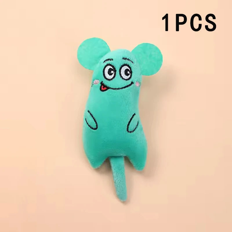 Cartoon Animal Toys, Durable Bite-Resistant, Plush Interactive Cat Toys