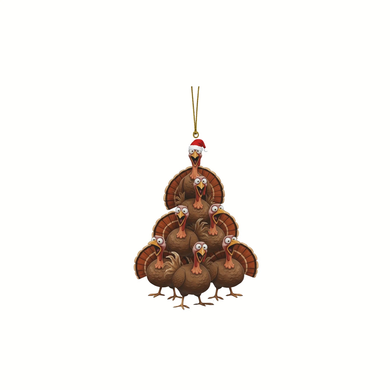 Thanksgiving Turkey Pendant Ornaments, Acrylic for Home, Garden, and Tree Decoration