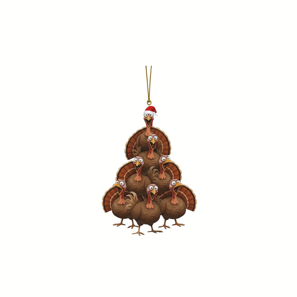 Thanksgiving Turkey Pendant Ornaments, Acrylic for Home, Garden, and Tree Decoration