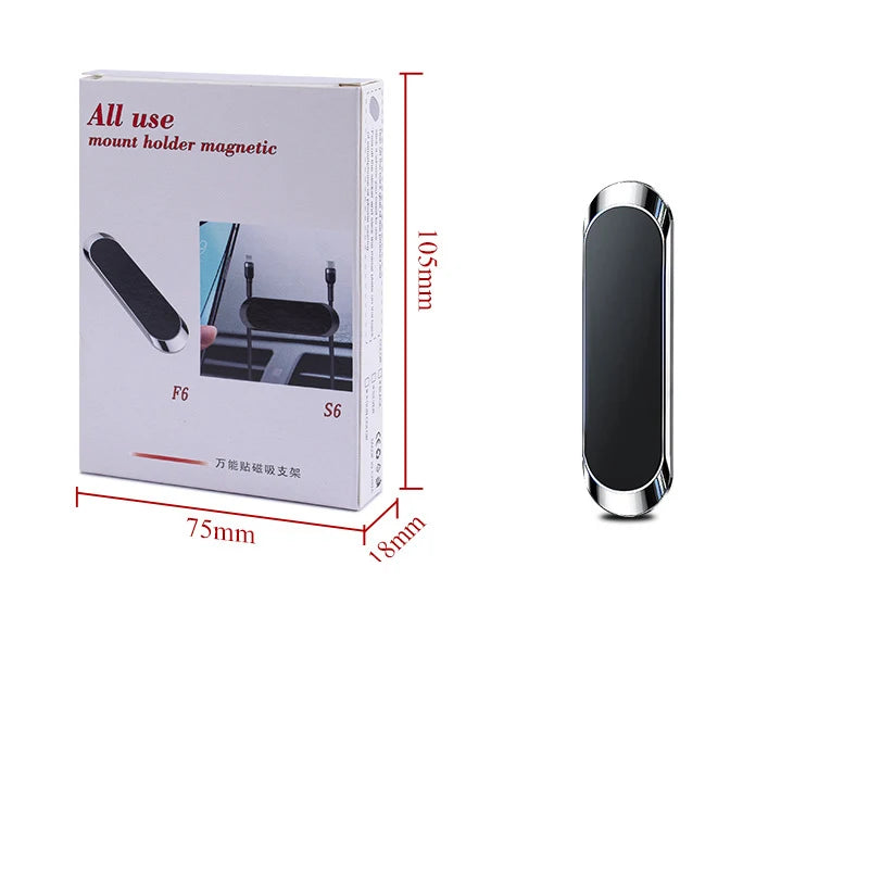 Mini Strip Magnetic Car Phone Holder Mark Less Glue