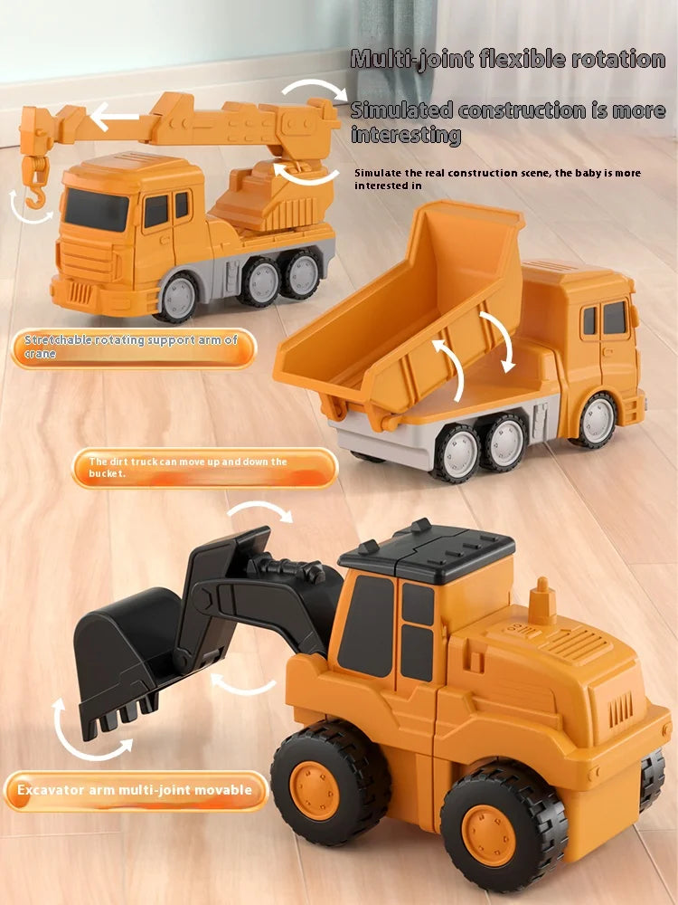 Children's Magnetic Toys Boys Building Block Assembly Construction Vehicles