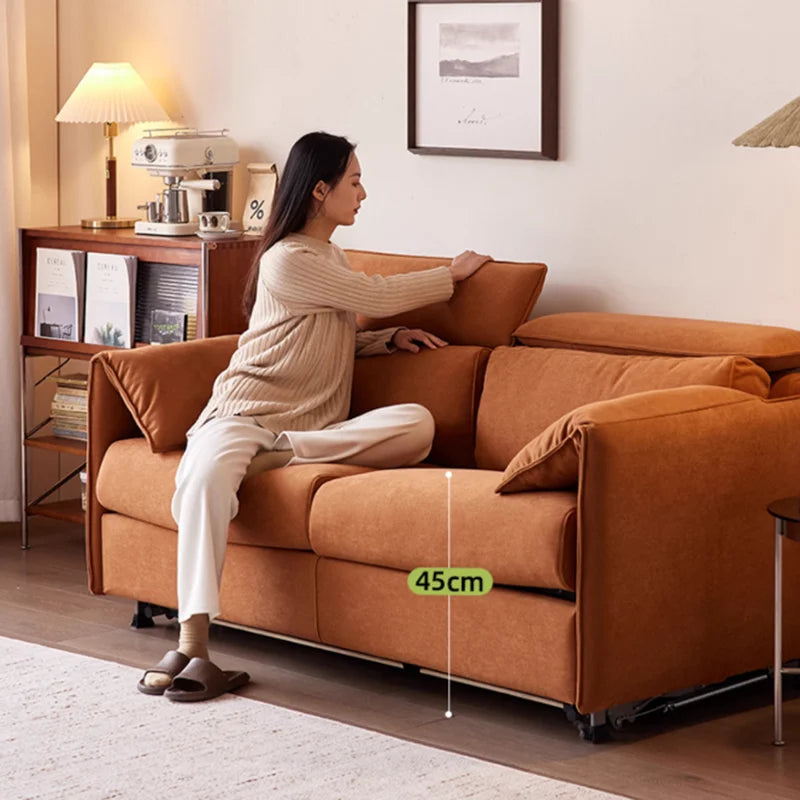 Nordic Small Sleeper Sofa, Foldable for Bedroom, Living Room