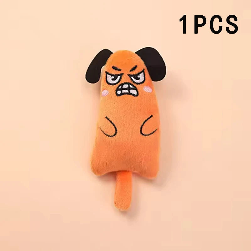 Cartoon Animal Toys, Durable Bite-Resistant, Plush Interactive Cat Toys