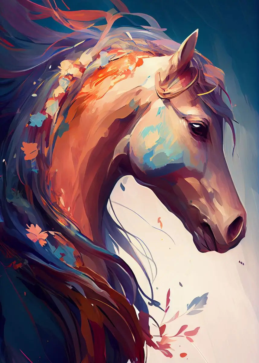 Watercolors Of Various Styles Horses Canvas Wall Art