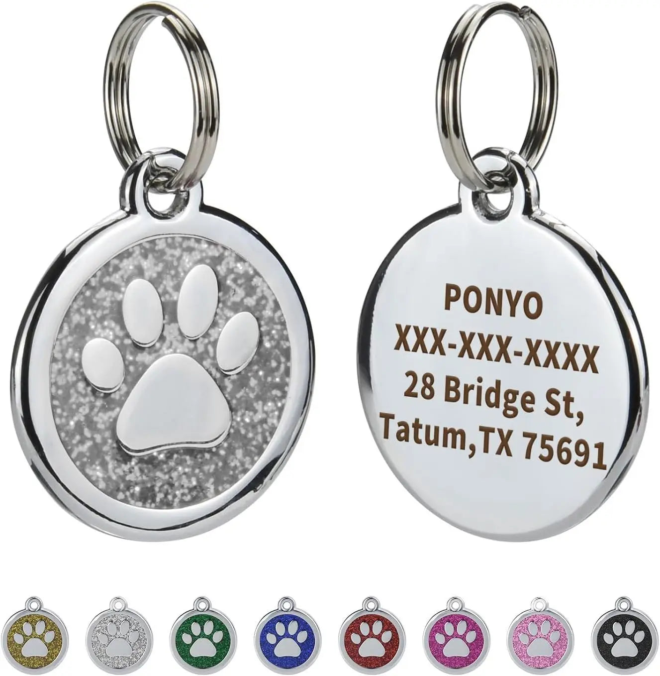 Pet ID Tag Free Engraving Personalized For Dogs and Cats