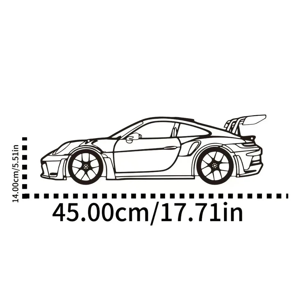 Black Metal Wall Art Sports Car