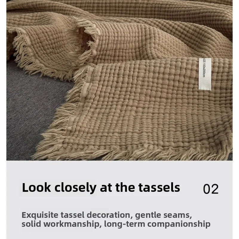 Japanese Style Summer Blanket, Lightweight, Breathable, Made Of 6 Layers Of Yarn, Great for a Nap Easy to Carry
Easy to Carry