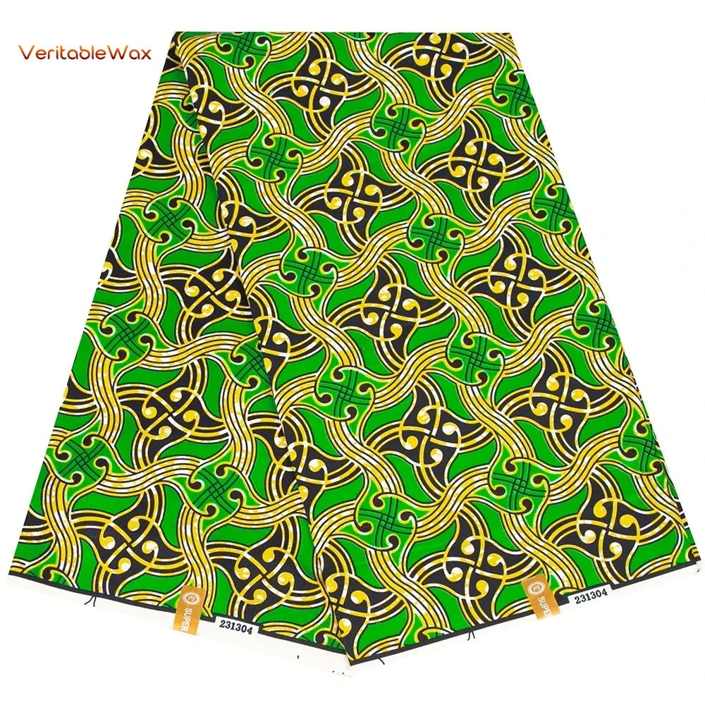 Ankara African Double Print Batik, Real Wax Fabric, Sewing Wedding Dress, Quilting, Polyester