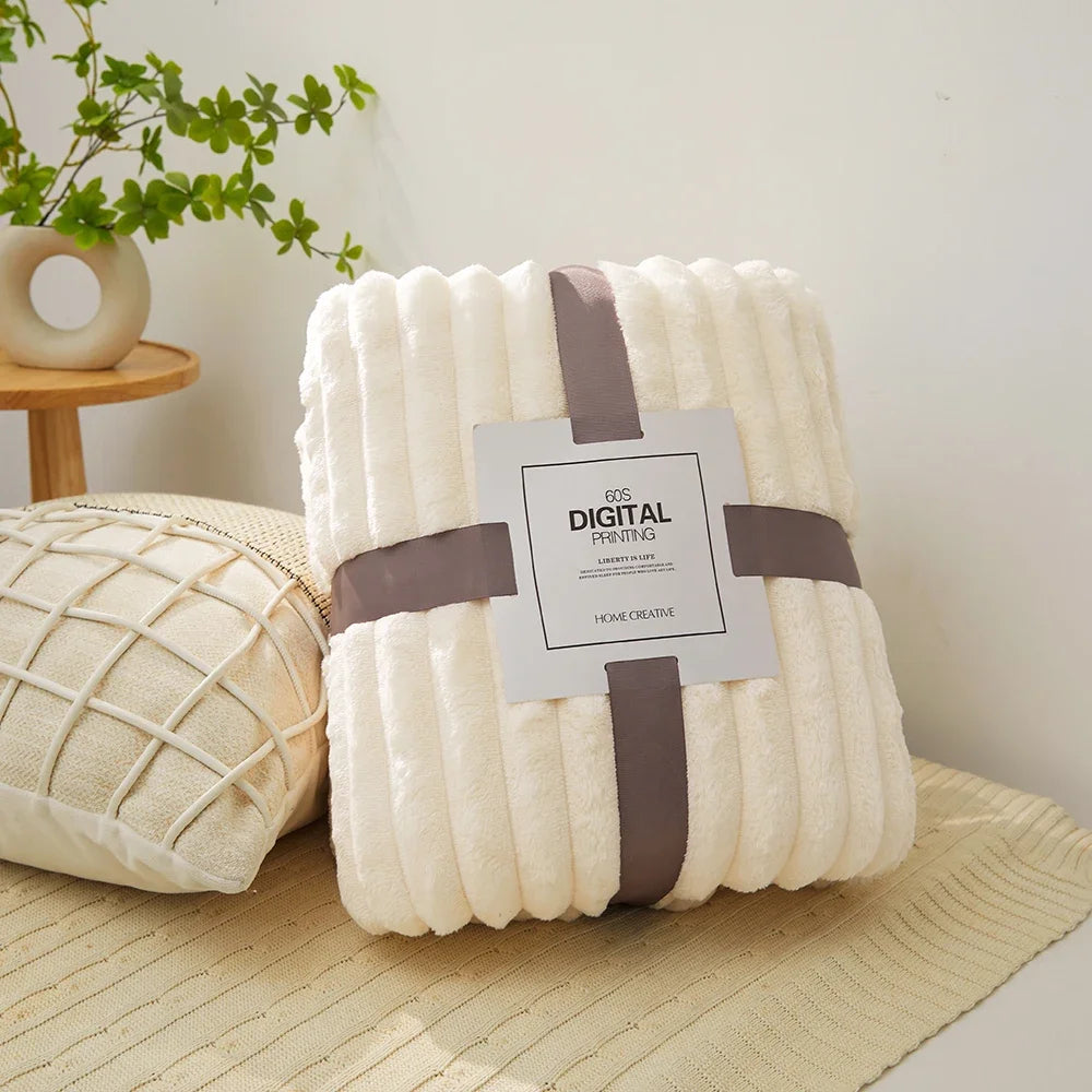 Fluffy Velvet Blanket Plush, Throw or Bed Blanket