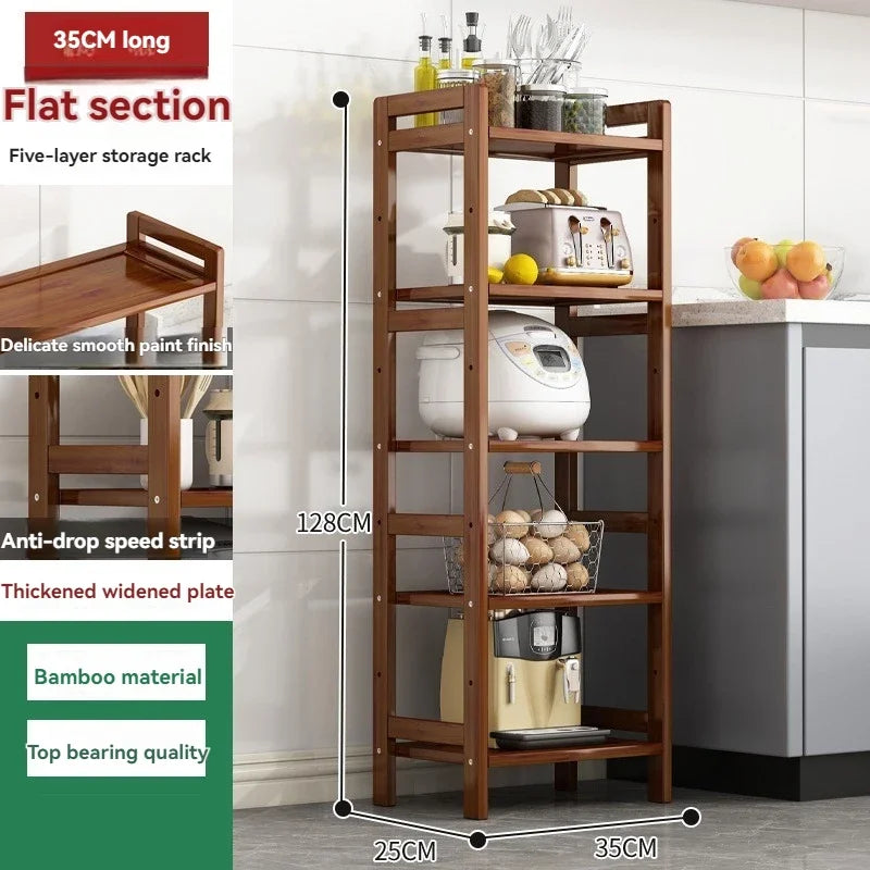 Kitchen Shelf, Floor Standing Multi-Shelves, Use to Store Kitchen Equipment, Food items