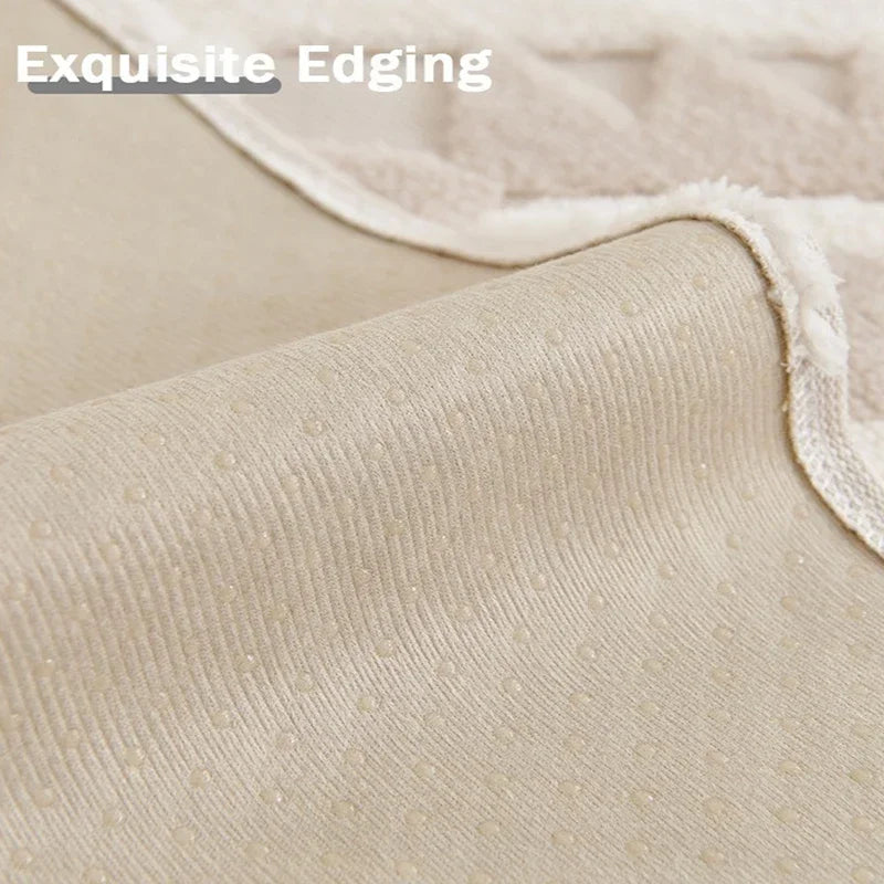 1PC Sofa Cover, Thicken Plush Comfortable Sofa Towel For Couch, Non-slip Anti Cat Protection