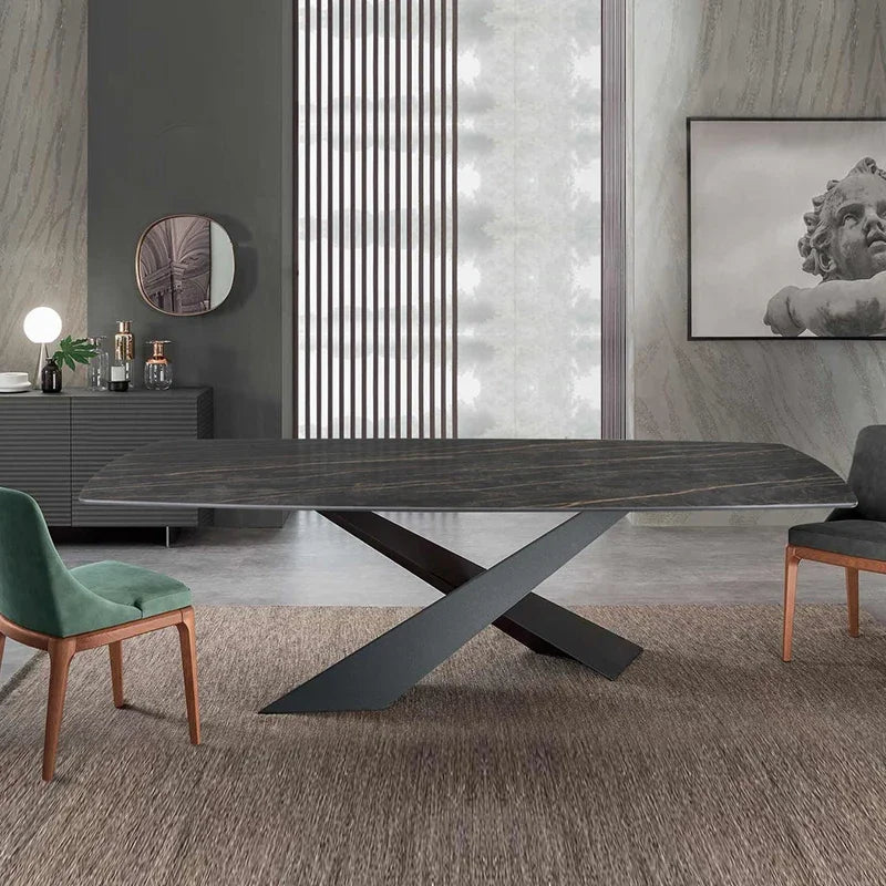Italian Light Luxury Minimalist Dining Table Lounge High Quality Restaurant Table