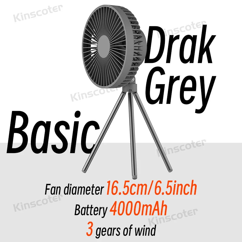 Fan Portable Rechargeable Camping desktop