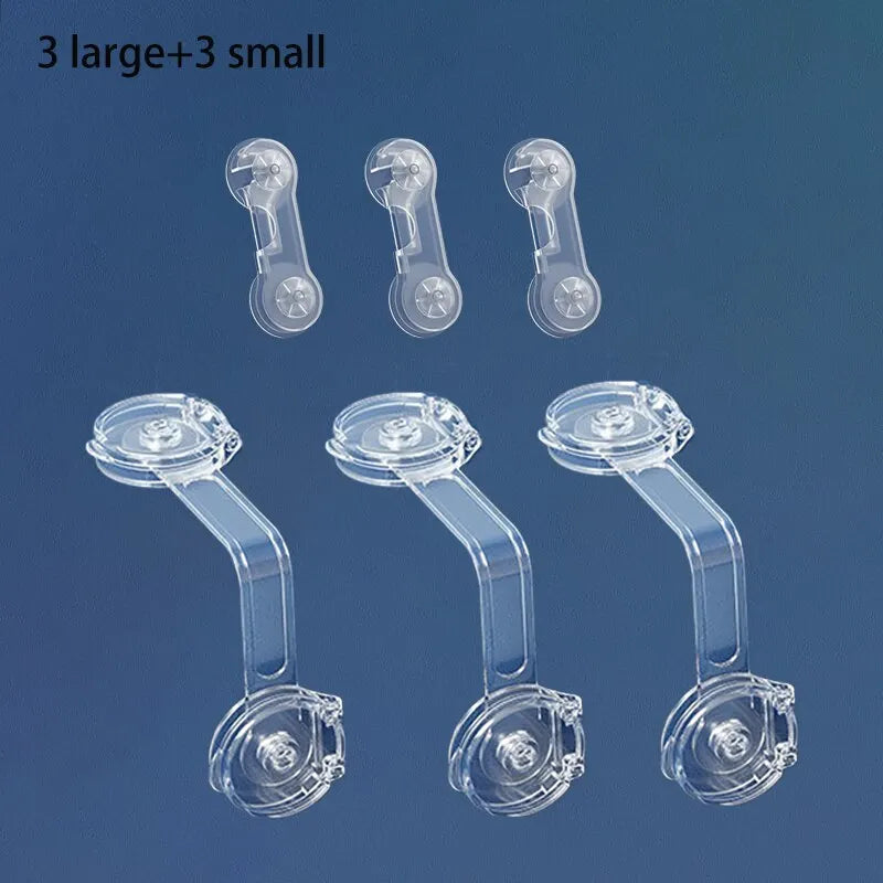 6PCS Baby Cabinet Door and Drawers, Refrigerator Locks. Keep Baby from Potential Poisons and Pinched Fingers