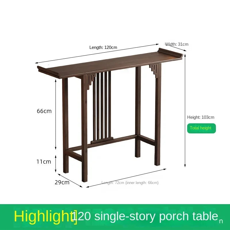 Chinese-Style Foyer or Entrance table, Bamboo and solid Wood
