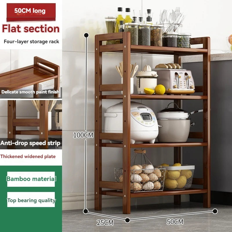 Kitchen Shelf, Floor Standing Multi-Shelves, Use to Store Kitchen Equipment, Food items