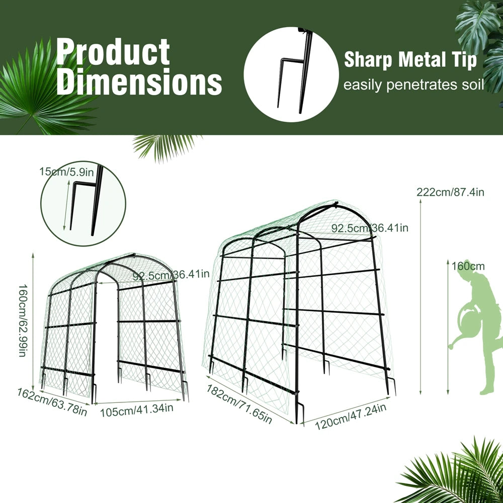 U-Shaped Metal Trellis, Support Frame For Climbing Plants