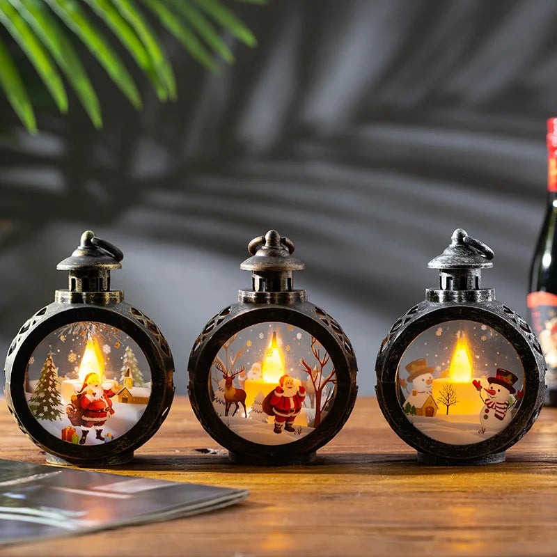 Christmas Decorations Retro Night Lights, Window Ornaments