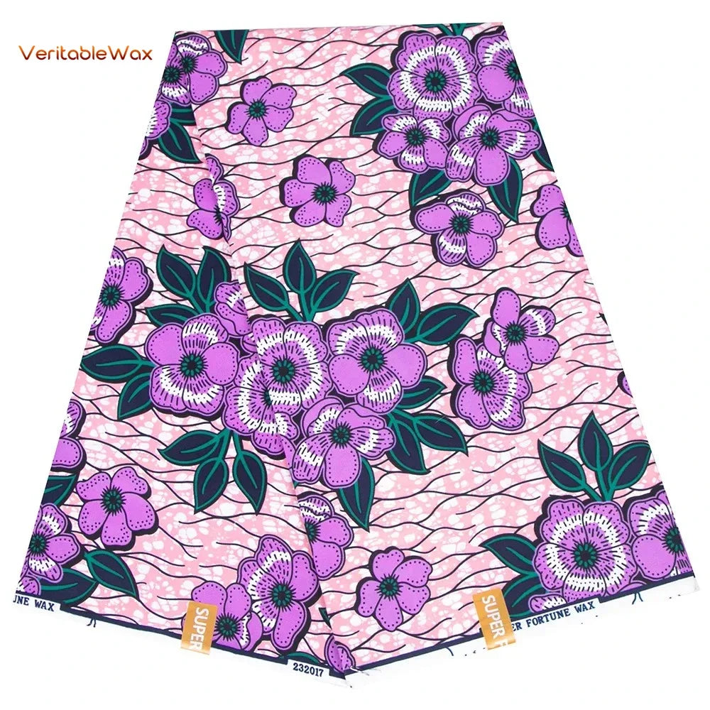 Ankara African Double Print Batik, Real Wax Fabric, Sewing Wedding Dress, Quilting, Polyester